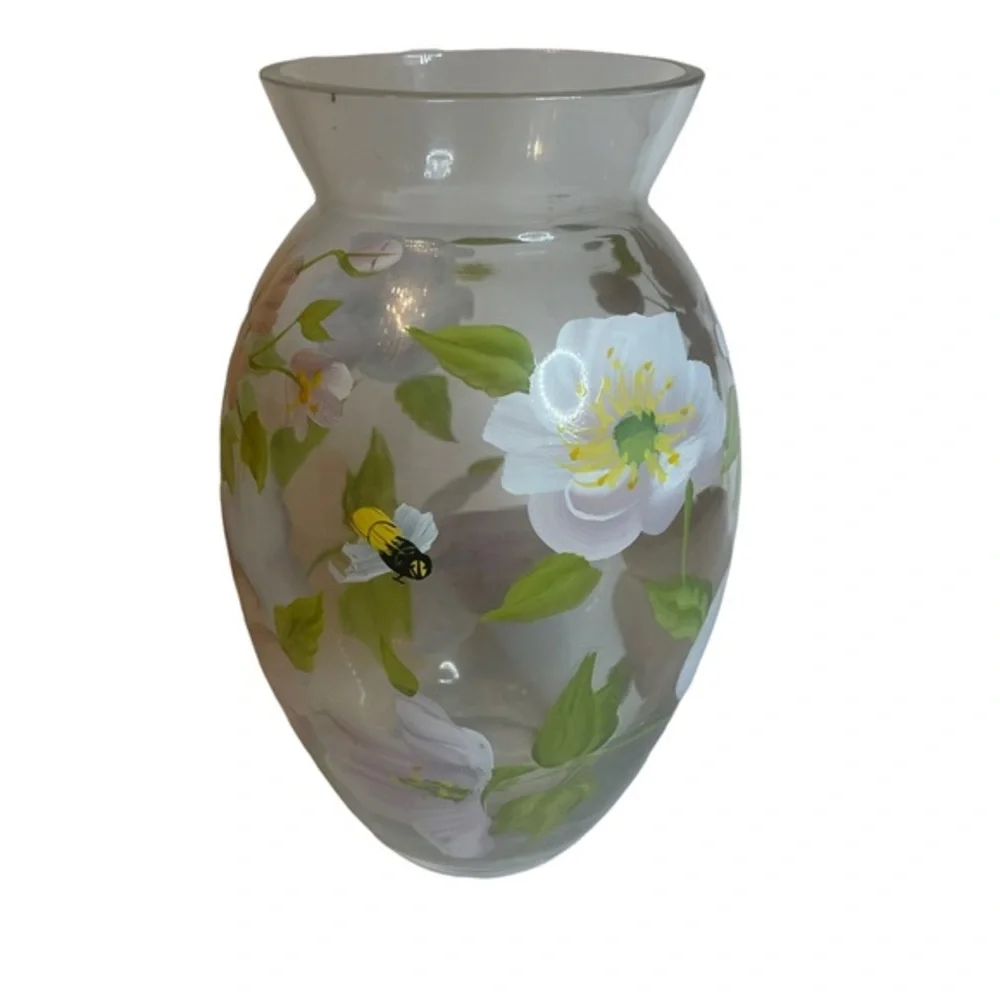 Floral Vase With Bumble Bee